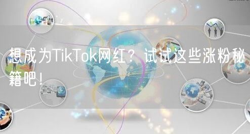 想成为TikTok网红？试试这些涨粉秘籍吧！