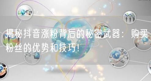 揭秘抖音涨粉背后的秘密武器：购买粉丝的优势和技巧！