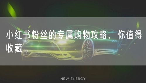 小红书粉丝的专属购物攻略，你值得收藏。