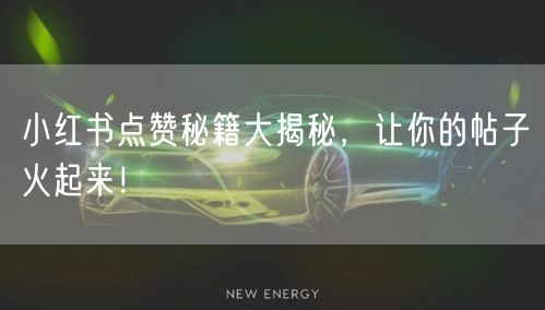 小红书点赞秘籍大揭秘，让你的帖子火起来！